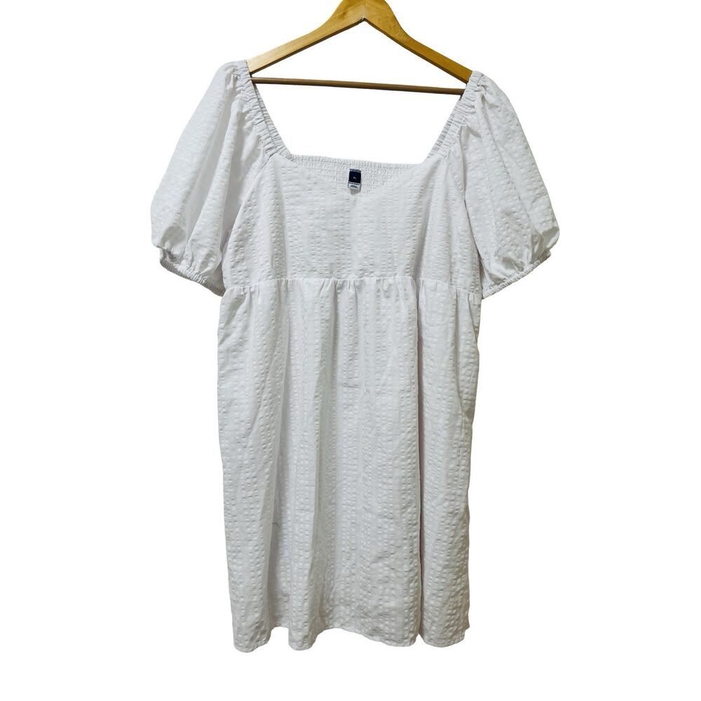 Old Navy Womens Sweetheart Puff Sleeve Mini Dress Size XL Cottage Milkmaid NWT‎